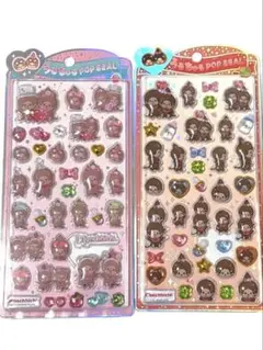 新品⭕️モンチッチ うるちゅるポップシール 2シートセット