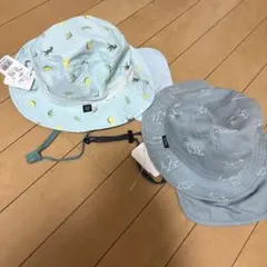 nice day キッズ 恐竜柄 ハット 2点セット