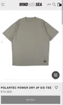 WIND AND SEA POLARTEC POWER DRY TEE 1枚のみのサムネイル