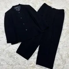 SOIR BENIR ブラックフォーマル　パンツスーツ上下　ノーカラー　15号