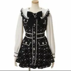 【美品】LIZLISA モノグラムリボンツイードセットアップ