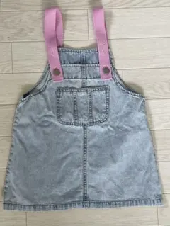 グレー デニムジャンバースカート