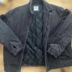 ZARA ダークブラウン コーデュロイジャケット S-M