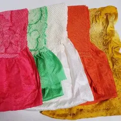 (0399)帯揚げ 5点 まとめ売り 着物 和装 小物 絞り