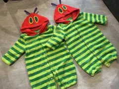 美品 はらぺこあおむし ロンパース 50〜70 2着セット 双子