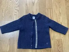 プチバトー ネイビー カーディガン 24M