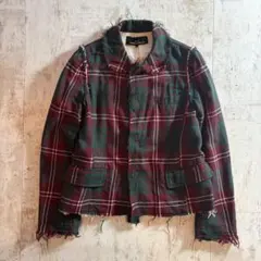 tricot COMME des GARÇONS 縮絨 チェック ジャケット Mのサムネイル