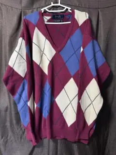 ヴィンテージ 古着 Pringle アーガイルパターン Vネックニットセーター