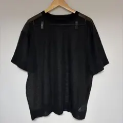 ローリーズファーム　透け感　Tシャツ 半袖　大きい　涼しい　ゆったり　ブラック