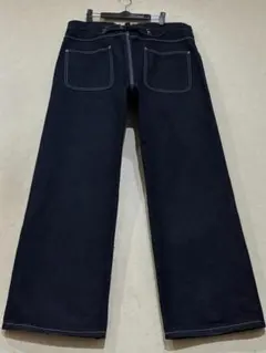 ショット シンチバックサスペンダーボタン付きワークデニムパンツ 濃紺 36のサムネイル