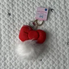 7866】ハローキティ マスコット サンリオ キャラクター リボンファーチャーム