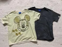 【美品】120 Disney ミッキーマウス Tシャツ 2枚セットのサムネイル