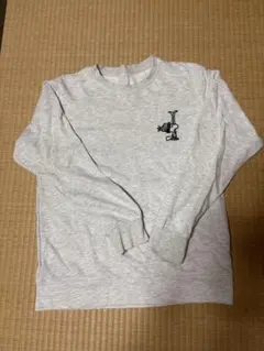 スヌーピー刺繍 グレー トレーナー