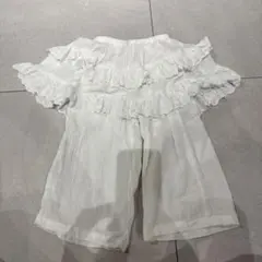 Dazy Kids フリル付きホワイトパンツ 4Y