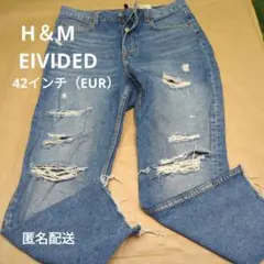 美品【H＆М　EIVIDED】ダメージジーンズ