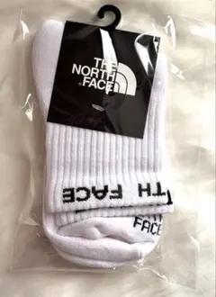 韓国限定THE NORTH FACE ロゴソックス ホワイト 24センチ