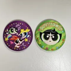 パワーパフガールズ 刺繍缶バッジ バターカップ 集合