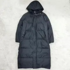 21953✨️デサント ダウンベンチコート M ブラック ロングダウンジャケット