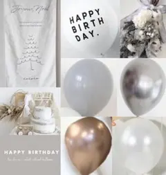 メタリック　おしゃれ　風船　誕生日　飾り　可愛い　グレー　くすみカラー　シンプル