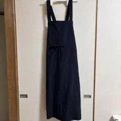 マタニティネイビー キャミソール ロングワンピース