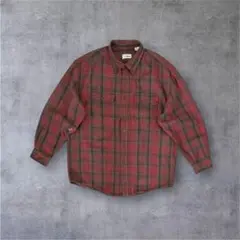 90'S LL Bean ヘビーフランネル ワークシャツ チェック柄