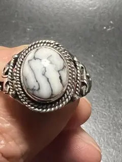 インディアンジュエリー　シルバーリング　カレッジリング　 ミリタリーリング