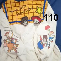 新品 ディズニー　トイストーリー30周年 チェックセーラートレーナー 110cm