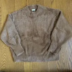 earth music&ecology シャギーニット ピンクベージュ Fサイズ