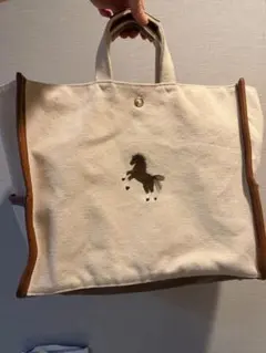 seventen セブンテン ワンポイント刺繍トートバッグ お馬さんトート 大