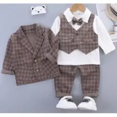 【３点セット】新品 ジャケット スーツ フォーマル 男の子 シャツ 上下セット
