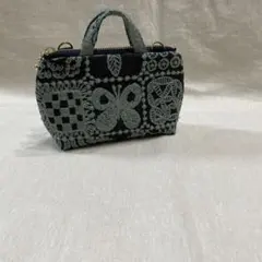 ふっくらバッグ型ポーチ12 ミナペルホネン　ハンドメイド