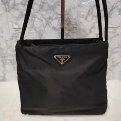 【美品】PRADA プラダ ナイロン ハンドバッグ トートバッグ 三角ロゴ 黒