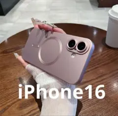 iPhone16スマホケース　MagSafeマグセーフ　レンズ保護　ピンク