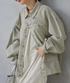 Kastane カスタネ オーバーデニムジャケット ミント