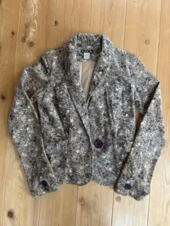 古着　花柄 テーラードジャケット