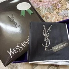 Yves Saint Laurent ブラック ハンカチ