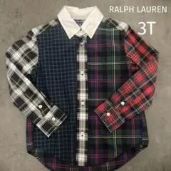 1度着用　美品　RALPH LAUREN 長袖　チェックシャツ　　3T 110