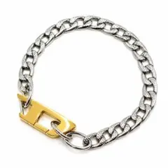 DIESEL DX1338040 Dロゴ 喜平チェーンブレスレット