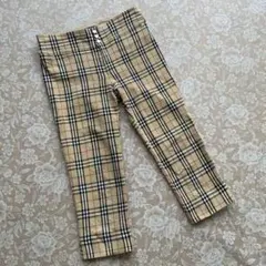 バーバリーブルーレーベル　ノバチェック　クロップドパンツ　七分丈　38ベージュ