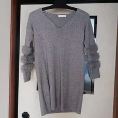 A*e様 CECIL MBBE　セシルマクビー　グレー　Vネック　ワンピース