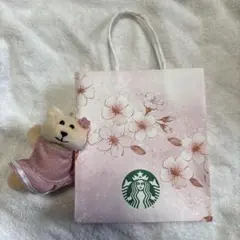 【本日限定値下げ】スターバックス桜　クマのぬいぐるみバッグセット（チケット無し）