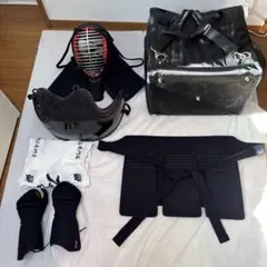 剣道　防具　セット(女子用) 武道園PRO 剣道 防具 防具セット 赤姫 女子用 4点セット 黒胴 サイズ