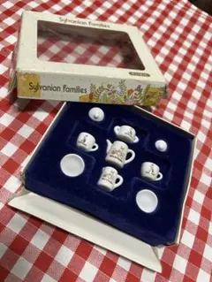 シルバニアファミリー 初期レトロ陶器の食器セット ティーセット