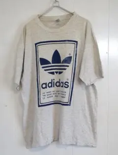90s USA製 adidas アディダス　Tシャツ 万国旗タグ　両面反転