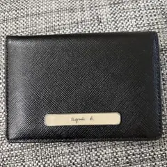 未使用級⭐︎agnes b. アニエスベーパスケースカードケースブラックベージュ