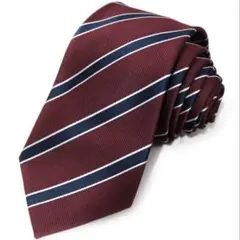 ネクタイ ボルドー ストライプ レジメンタル