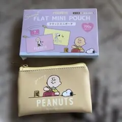 PEANUTS スヌーピー　フラットポーチ　チャーリーブラウン