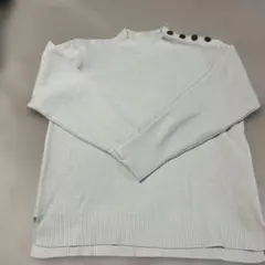 grove リブ編みボタン付きハイネックセーター M