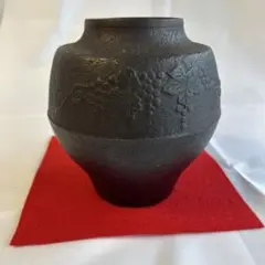 南部鉄器 花柄 花瓶 未使用 手付き花器 肌 南部鉄器 | まいにち、鉄器。