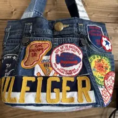 デニムリメイクMILITARY VINTAGE パッチワークver トート - メルカリ